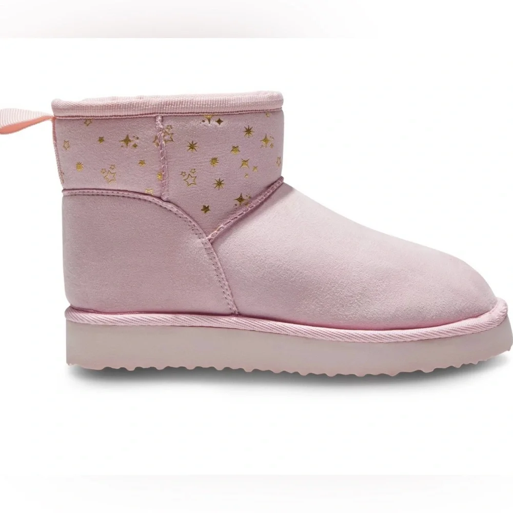 NWT Magellan Outdoors Girls Ankle Boots Size 2 Faux Fur Lined Boot